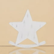 Pack of 2 Decorative Rustic Christmas Holiday White Wash Finished Wood Stars 7"