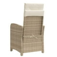 thumbnail image 5 of vidaXL 3 Piece Bistro Set with Cushions Beige Poly Rattan, 5 of 5