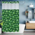 thumbnail image 6 of Saint Patrick's Day No Hooks Shower Curtain with Snap-in Liner Watercolor Dark Green Shamrocks Green Shower Curtains for Bathroom, Waterproof, Easy Install, Washable 36"x72", 6 of 9
