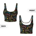 thumbnail image 6 of Rateoe Play Game3 Print Womens' Sports Bras Scoop Neck Sports Vest- Padded U Back Seamless High Impact Support, 6 of 7