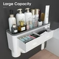 thumbnail image 2 of Juego de soportes para cepillos de dientes iHave para 4 tazas, montado en la pared con dispensador, 2 of 9