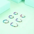 thumbnail image 3 of Nmkwnr 7 Pairs 316L Stainless Steel Earrings Mens Small Hoop Earrings 14K Plated Hoop Earrings for Women Men, Multicolor, 3 of 6