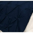 thumbnail image 2 of Bed Runner 3 Piece With 2 Pillowcases, 400 Thread Count, 100% Egyptian Cotton, Super Soft and Luxury, Pinch Pleated Design, Bed Runner For Bed - Navy Blue Solid, Queen Size., 2 of 5