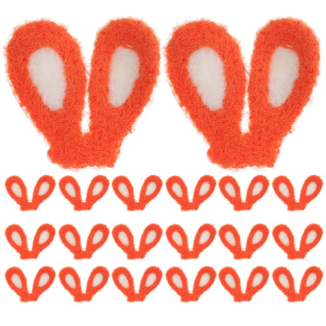 20pcs Plush Rabbit Ear DIY Craft Rabbit Ear Hair Clips Headband DIY Rabbit Ear Decors