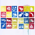 thumbnail image 4 of MasteelfCA 24PCS DIY Painting Template Drawing Tools Multi-Pattern Hollow Out Painting Stencil DIY Craft Projects Educational Toys for Preschool DIY Drawing, 4 of 8