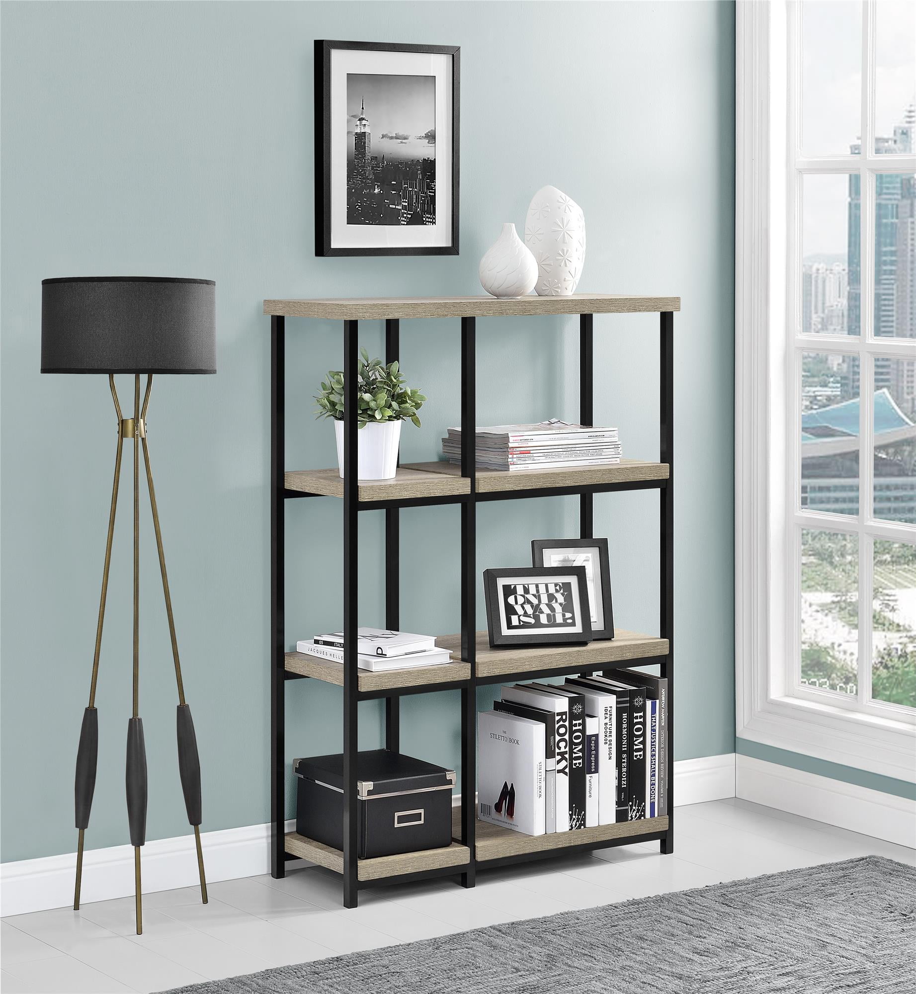 Elmwood Bookcase/Room Divider, Sonoma Oak