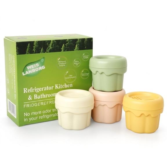 Refrigerator Deodorizer Smell Eliminator for Fridge Freezer 4 Different Scent Long Lasting Freshen Refrigerator for Home Kitchen Closet Car (4 Count)