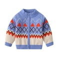 thumbnail image 3 of URMAGIC Baby Boys Cardigan Zipper up Toddler Knit Sweater Organic Cotton for Kids 3-4 Years, 3 of 3