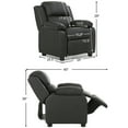 thumbnail image 2 of Costway PU Leather Kids Recliner with Armrest & Headrest Lounge 3 Color, 2 of 10