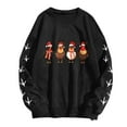 thumbnail image 5 of SRZYMJ Christmas Chicken Printed Oversize Women Long Sleeve Crewneck Lightweight Loose Sweatshirt Top, 5 of 5