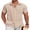 Khaki, variant on Mens Cuban Shirts Short Sleeve Button Up Beach Shirt Resort Shirts for Men