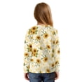 thumbnail image 2 of Xoenoiee Sunflower Star Music Note Print Crop Top for Girls Kids Long Sleeve T Shirt Tie Hem Blouse Fashion Crew Neck Shirts Tee for Beach Vacation Workout, 9-10 Year, 2 of 7
