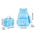thumbnail image 3 of Conjunto de mochila escolar para niñas con bolsa para el almuerzo y estuche para lápices, estampado de estrellas impermeable, gran capacidad para primaria, 3 piezas., 3 of 8