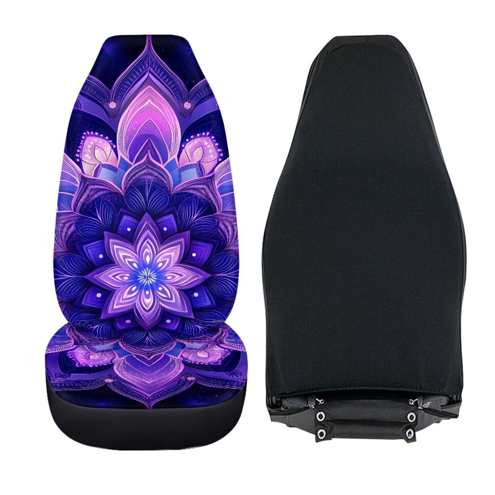 Binienty Abstract Boho Car Seat Covers Mandala Floral Automotive Front Seat Covers Set of 2 Pack for SUV Truck Van Car Interior Accessories