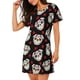 thumbnail image 2 of Easygdp PUG Camisón de manga corta para mujer, informal, estampado, 2 of 6