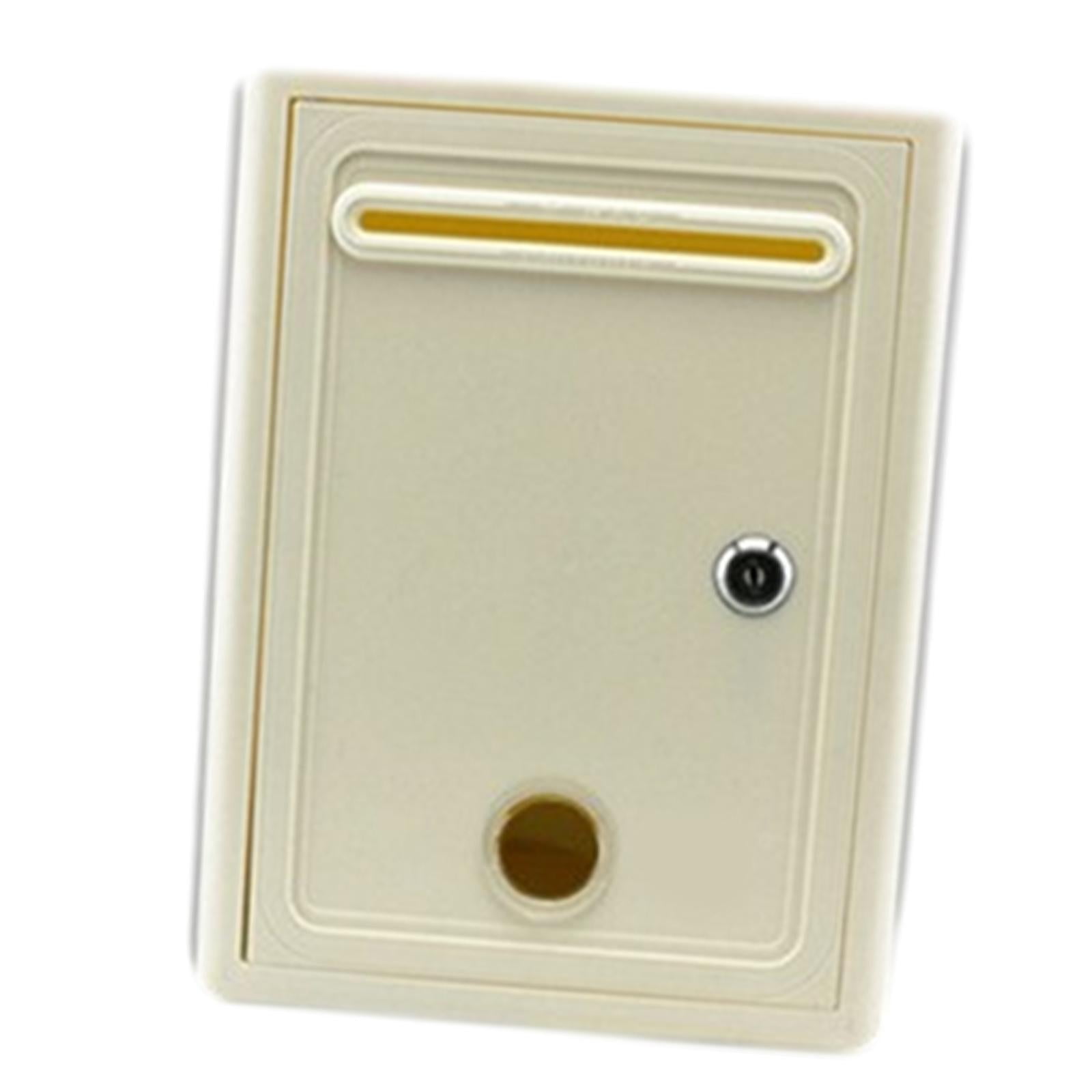 Baoblaze Mailbox Locking Ballot Box Wall Mounted with Window Complaint Box White