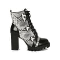 thumbnail image 2 of Women Cap Toe Lace Up Lug Chunky Platform Booties 19235, 2 of 6