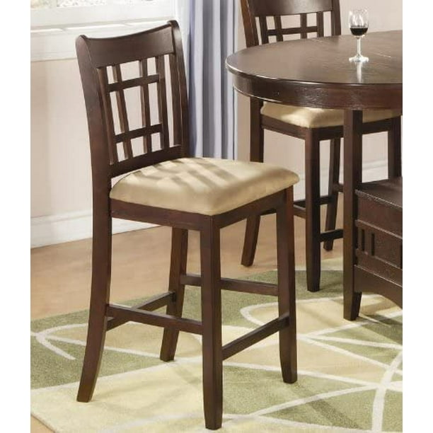 Set of 2 Modern Counter High Chair with Upholstered Seat