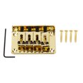 thumbnail image 2 of Golden Zinc Alloy Guitar Bridge Ukulele 4 String Box Guitar Sunnimix  Puente de oro de la secuencia del Bajo Ukulele, 2 of 8