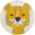 thumbnail image 2 of Unique Loom Whimsy Kids Collection Area Rug - Tommy (3' 3" Round Ivory/Yellow) Perfect For Kids Bed Room/Nursery Room/Living Room/Class Room/Play Room, 2 of 5