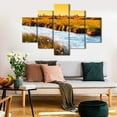 thumbnail image 2 of TISHIRON 5PCS Framed Landscape Theme Canvas Wall Art Set,60"x40" Sunset Stream River Landscape Wall Canvas Art Decor, 2 of 7