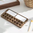 thumbnail image 5 of facefd Wood Palette Tray Wooden Paint Box, Paint Container Travel Paint Case Mixing 16 Grids, 5 of 5