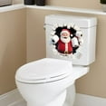 thumbnail image 5 of 3PC Christmas Toilet Sticker Santa Claus Reindeer Elf Toilet Seat Cover, Creative Christmas Santa Wall Stickers, Toilet Seat Lid Decal Snowman Elk Washroom Decoration Party Supplies, 5 of 7