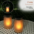 thumbnail image 6 of Alpine Corporation Outdoor Solar Powered Pathway Lantern Flickering LED Light Jars (Set of 2), 6 of 15