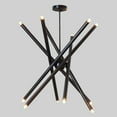 thumbnail image 3 of 12 Light Brass Sputnik Spiral Chandelier Pendant Mid Century Modern Raw Brass Sputnik chandelier light Fixture, 3 of 6
