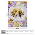 thumbnail image 4 of BCIIG Personalized Bee Gifts Blankets for Baby with Name, Custom Bee Blankets for Girls Boys, Gifts for Animal Lover, Throw Soft Warm Flannel Blanke  r Baby/Pets 50x60in, 4 of 6