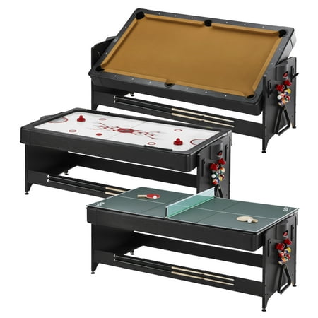 Fat Cat Original 3-in-1 7  Pockey Table  Billiard/Pool  Air Hockey  Table Tennis