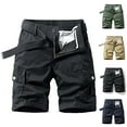 thumbnail image 5 of WREESH Men's Cargo Shorts Plus Size Cargo Shorts Multi-Pockets Relaxed Summer Beach Short Pants Outdoor Workout Shorts Olive Green, 5 of 5