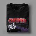 thumbnail image 4 of Funny Certified Racist T-Shirt for Men Racing Vintage Racer Car Vintage Pure Cotton Tees Round Collar Short Sleeve T Shirts Tops Xinyi, 4 of 7