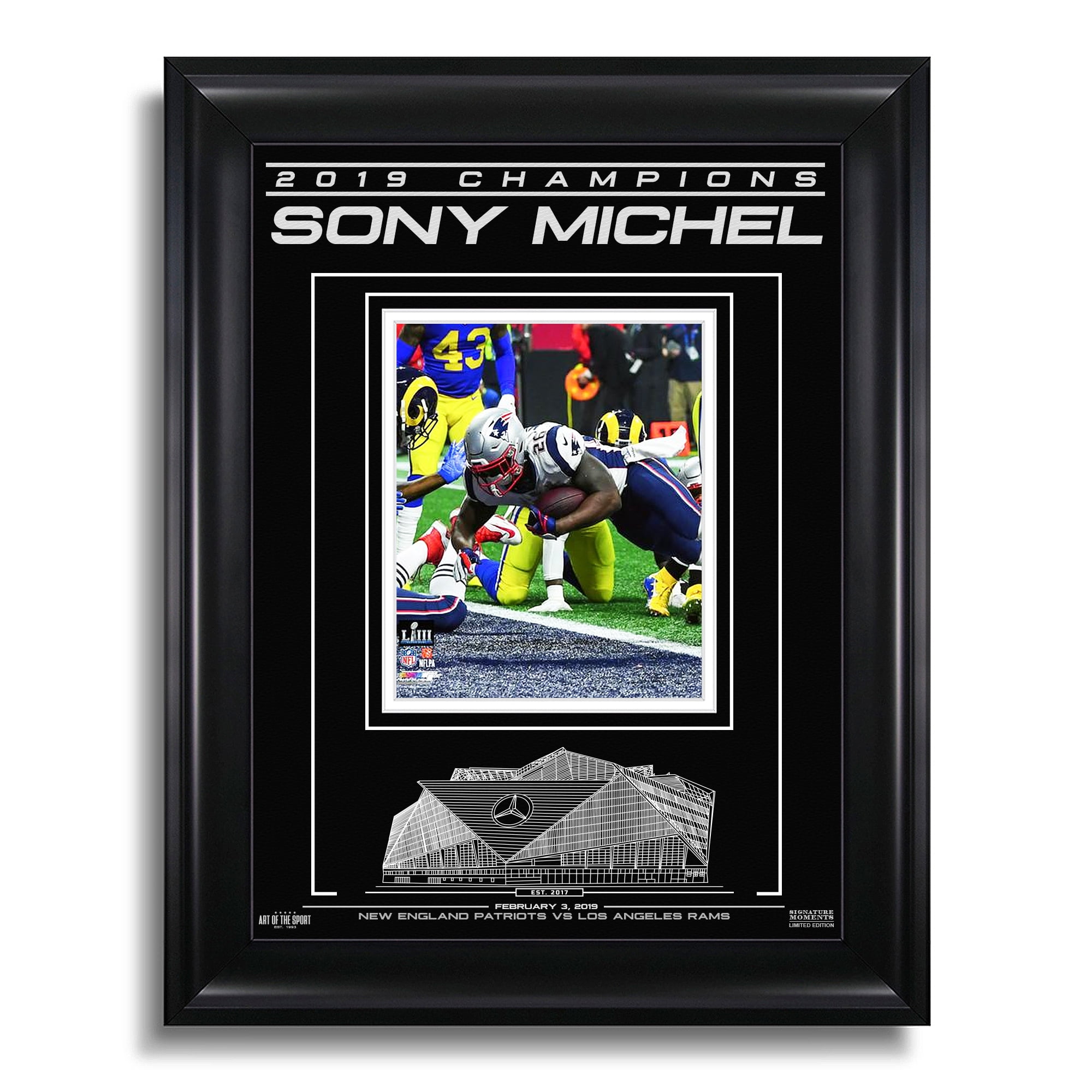 New England Patriots NFL Super Bowl LIII Champions Engraved Framed Photo Winning Moment Walmart