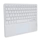 thumbnail image 2 of Teclado inalámbrico Bluetooth táctil multifunción, accesorio externo para computadora, tapa cuadrada de 10 pulgadas (blanco), 2 of 12