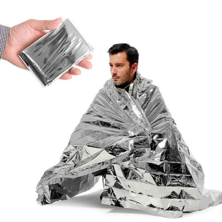 8 PACK - Emergency Solar Blanket Survival Safety Insulating Mylar Thermal (Best Emergency Survival Blanket)