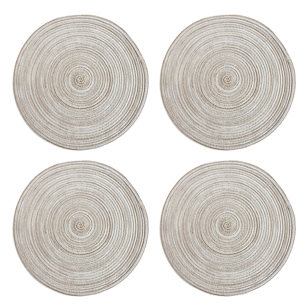 Weave Mat Round Hot Pads for Kitchen Thread Potholders for Hot Dishes/Pot/Bowl/Hot Pot (4 Pack
