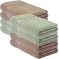 thumbnail image 4 of YYEAN Fingertip Towels 8 Pack, 100% Turkish Cotton, Small Hand Towels for Body and Face, 12 x 18 in, Soft and Absorbent, Quick Dry-Mint-beige, 4 of 8
