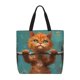 thumbnail image 1 of Balery Strong Kitten Lifting Weights Bolsa de Mano para Mujeres con Cremallera, Bolsa de Gimnasio con Compartimentos, Bolsa para Laptop, Bolsa para Trabajo, 1 of 7