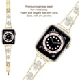 thumbnail image 4 of KOMI Diamond Metal Band Adds Sparkle to Your Watch - Compatible with Apple Watch Series 8/7/6/5/4/3/2/1Se/Ultra - Clover Is Simple and Stylish, Fits Women's Sizes 38mm 40mm 41mm 42mm 44mm 45mm 49mm, 4 of 7