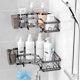 thumbnail image 3 of Estante de baño sin perforación, estantes de esquina de acero inoxidable, organizador de ducha, estante de almacenamiento, soporte de cosméticos, 3 of 4