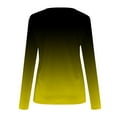 thumbnail image 5 of FAIWAD Women's V Neck Long Sleeve Tunic Tops Casual Gradient Print Basic Lightweight Pullover Tops, 5 of 5