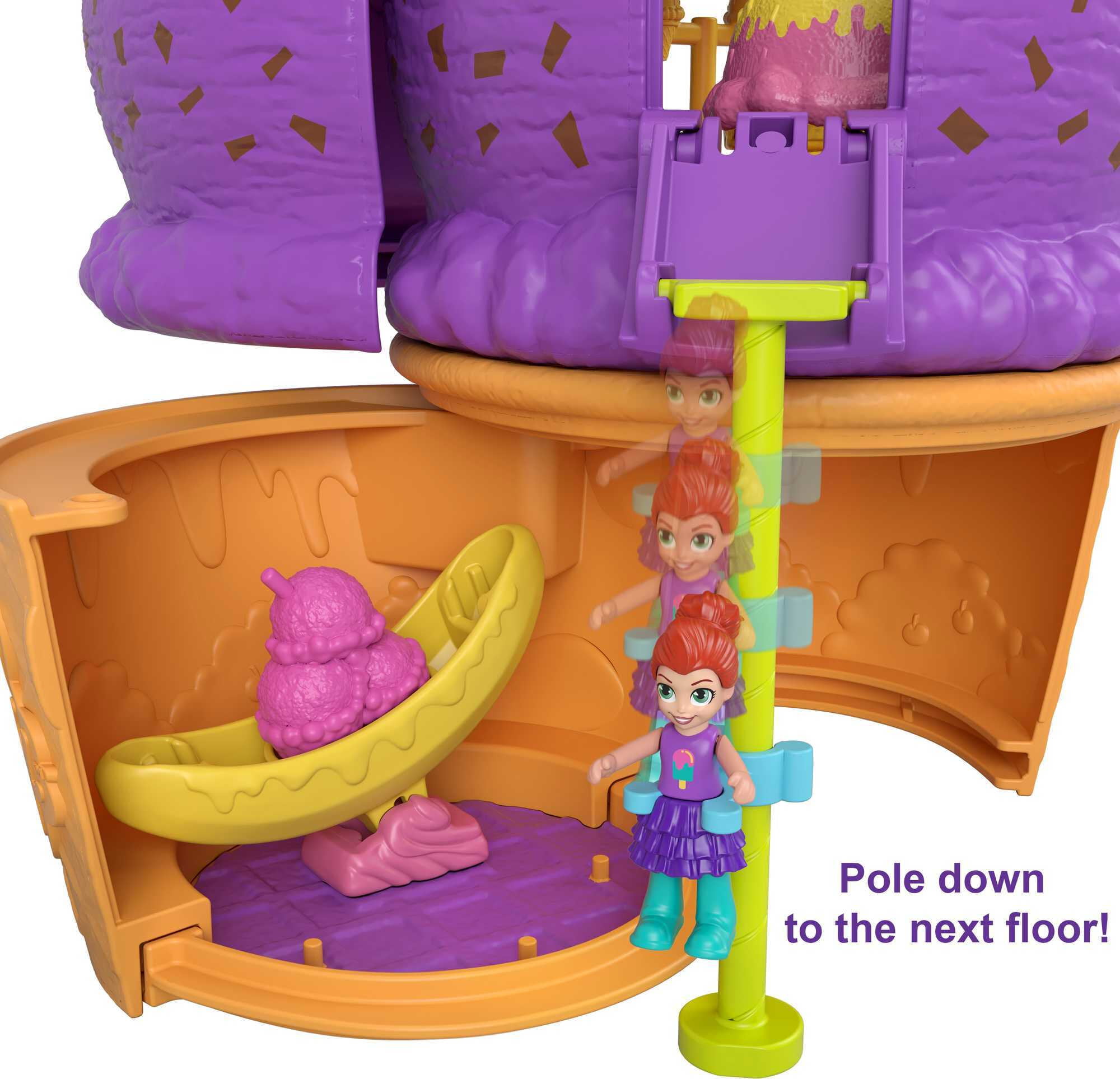 Polly Pocket Spin & Reveal Ice Cream Cone Playset 