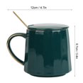 thumbnail image 3 of Taza de café de cerámica bonita, taza de té con leche para el hogar y la Oficina con tapa, cuchara de regalo, 3 of 8