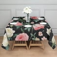 thumbnail image 3 of Pioneer Flower Floral Print Pattern Square Tablecloth,Waterproof Square Table Cover,Wipeable Spillproof Washable Table Cover for Home Kitchen Party Decor 52"x52"(132x132cm), 3 of 6