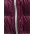 Time and Tru Women's Plus Size Packable Puffer Jacket with Hood