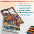thumbnail image 3 of Netecom Floral Dragon Coloring Book Spiral Bound for Adults, A5 Wooden Cover, 30 Majestic Coloring Pages of Dragons with Flower for Stress Relief and Relaxation, 3 of 6