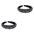 thumbnail image 4 of kurtrusly Bandeaux Perles Cristal Strass Accessoire de Coiffure Style Baroque Épais Mode pour Femmes Bleu 2ensemble, 4 of 6