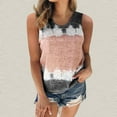 thumbnail image 2 of 50% off Clear! safuny Clearance Women's Loose Tank Tops Tie Dye Printed Retro Cami Tops Sleeveless Round Neck Vest Leisure Comfy Fit Beach Blouses Fashion Summer Black XXXXL, 2 of 3