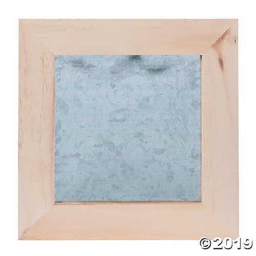 DIY Unfinished Wood Frame with Galvanized Metal